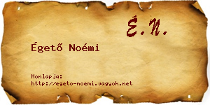 Égető Noémi névjegykártya